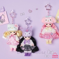 Sanrio Characters x Little Mimi 5 Type Figure Doll Keyring Korean Toy