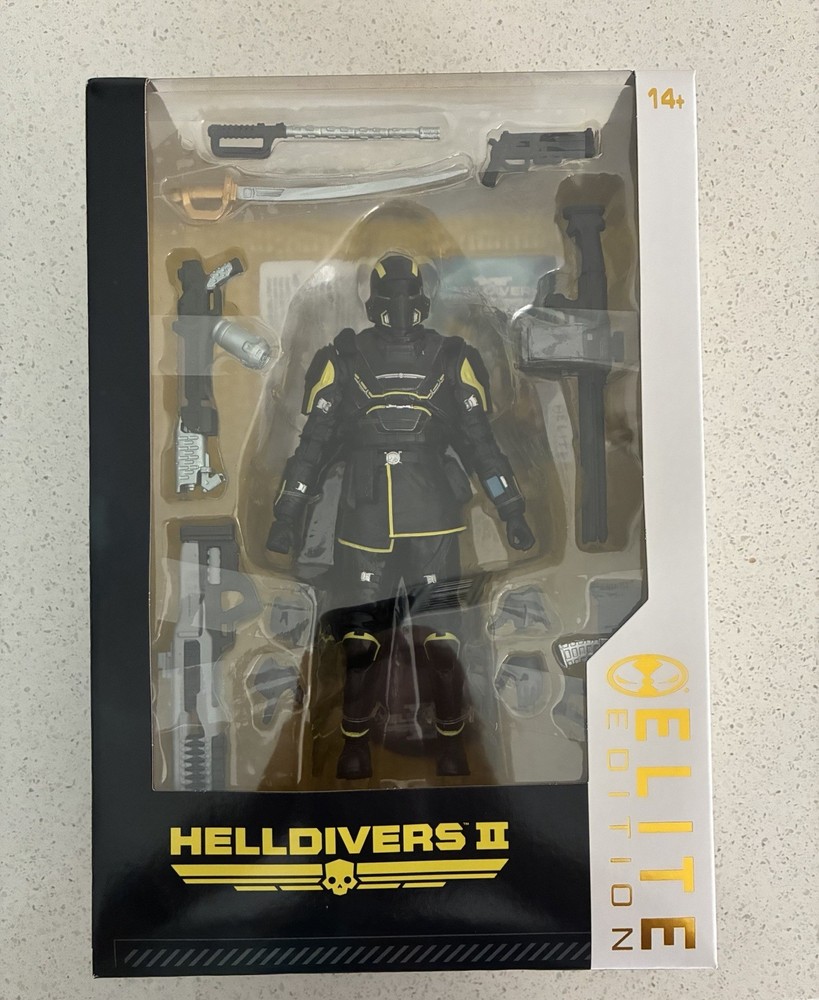 HELLDIVERS 2 MCFARLANE ELITE EDITION B-01 TACTICAL SUPER CITIZEN (BLACK/YELLOW)