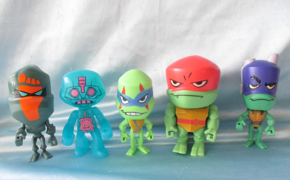 Teenage Mutant Ninja Turtles Sonic Wacky Pack Krang Foot Solder 5 Figures Lot