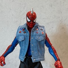PB-SP-VEST: 1/12 Denim Vest for 6″ Punk Spiderman slim body