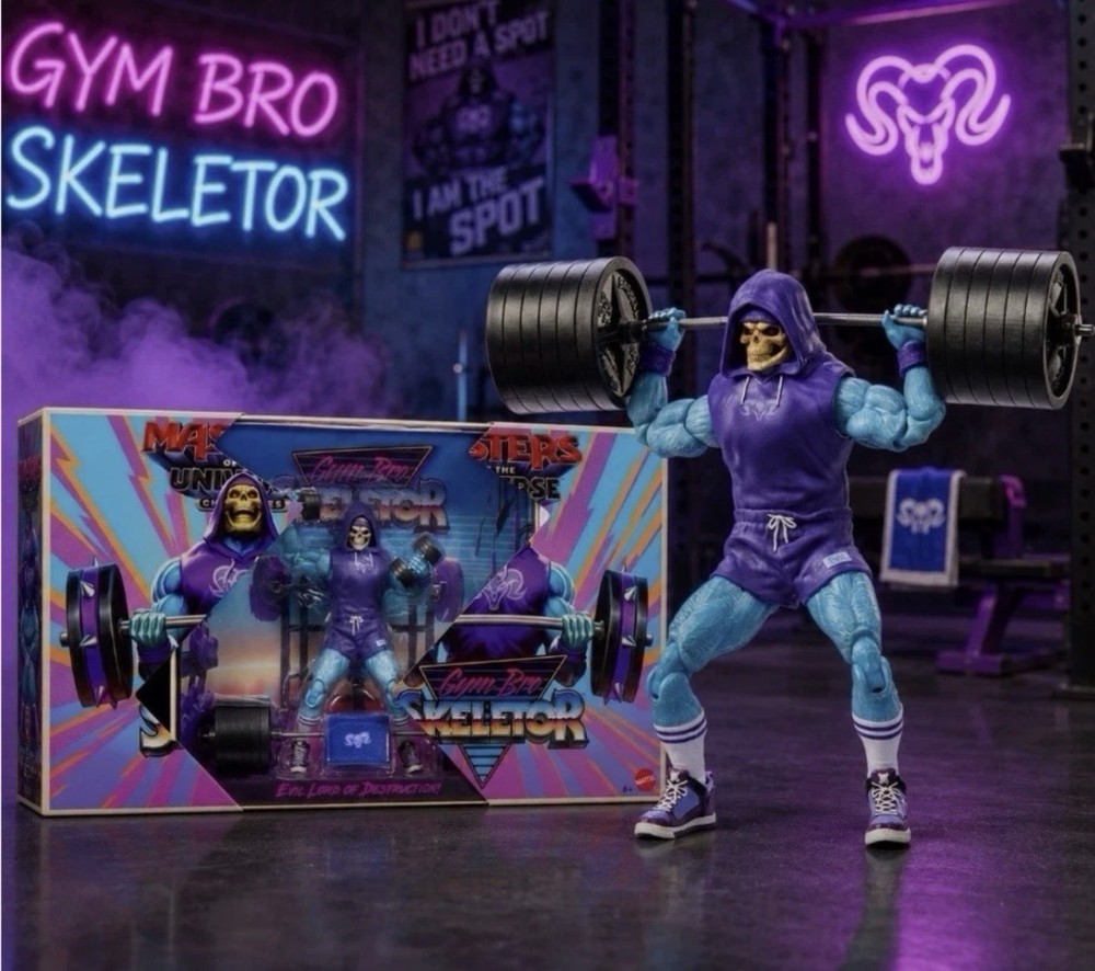 IN HAND SDCC 2026 Mattel Masters of the Universe Gym Bro Skeletor Action Figure