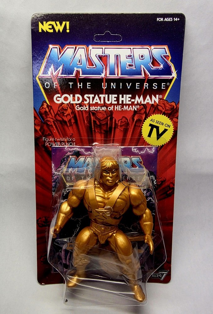 Masters of The Universe Gold Statue He-Man Super 7 Filmation As Seen On TV 2019