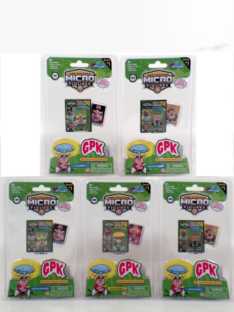 LOT of 5 – World’s Smallest Garbage Pail Kids Micro Figures GPK Billy Up Chuck +