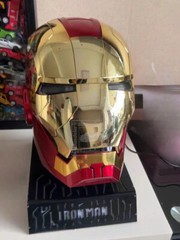 Iron Man Gold MK5 Helmet Electronic Voice Activated Open&Close Mask Autoking New