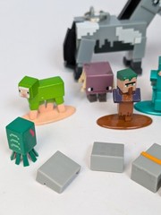 Minecraft Action Figure 34 Pc Lot Mixed Characters Blocks Varies Sizes Metal