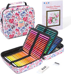 120 Colored Soft-core Coloring Pencils Set, Coloring Book and Portable Storage B