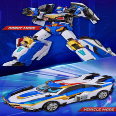 Metal Cardbot Bluecop W Transforming Police Car Robot Toy Korean 2025