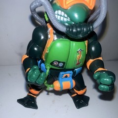 Mirage Studios TMNT Michelangelo Scuba Diver Turtle Action Figure w/ Gun 1992