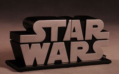 GENTLE GIANT STAR WARS LOGO CELLECTIBLE BOOKENDS SILVER 2010 BORDERS NEW *US*