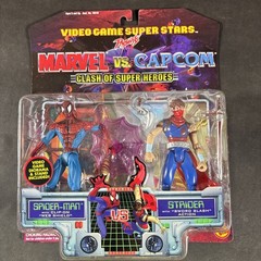 SPIDER-MAN VS STRIDER MARVEL CAPCOM VIDEO GAME TOY BIZ 1999 IMPERFECT READ LOOK