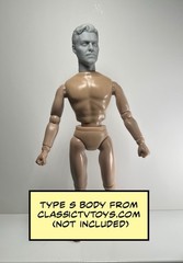 50s Fox Man 2 Action Figure Head 1:9 or 1:6 Mego