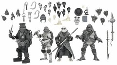 NECA Teenage Mutant Ninja Turtles Universal Monsters Set Of 4 Black White NIB