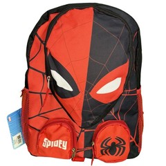 Spiderman Head Kids Backpack 16″ for School Bookbag for Boys ages 3+, with 3