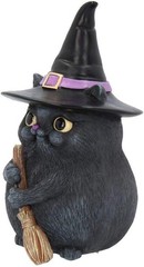 Nemesis Now Lucky Black Cat Figurine 16cm, Resin