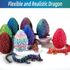 Dragon Egg Crystal 3D Printed Fidget Toy Decor Articulated Gift