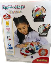 Pokemon Center Playset Squish-A-Longs Pikachu Chansey Marill Snorlax NEW