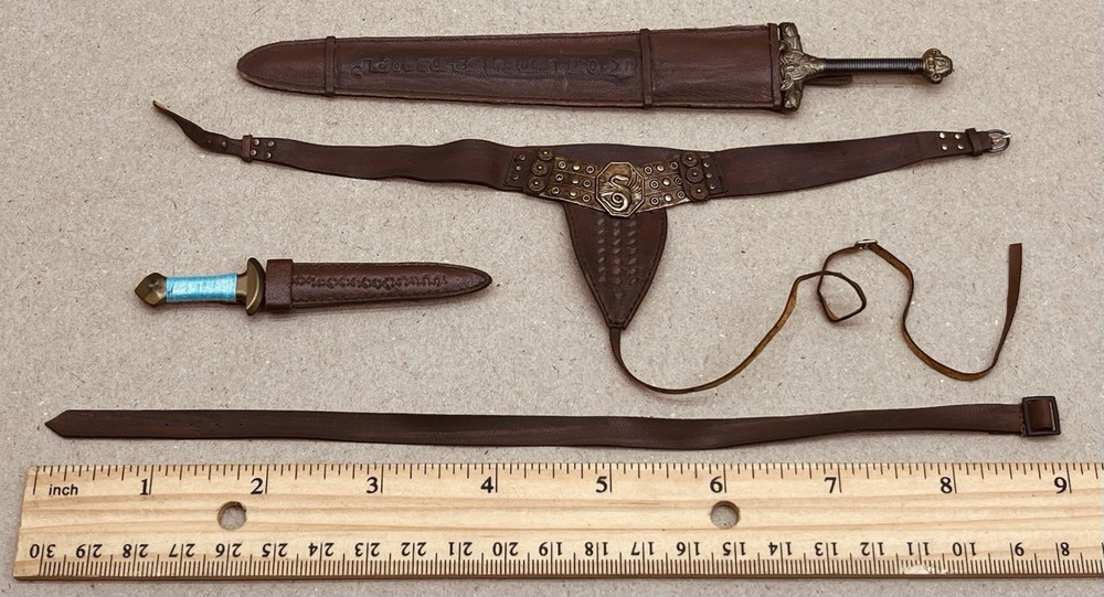 1/6 Kaustic Plastik 12″ figure MasterClass Collection Conan Belt Sword Knife set
