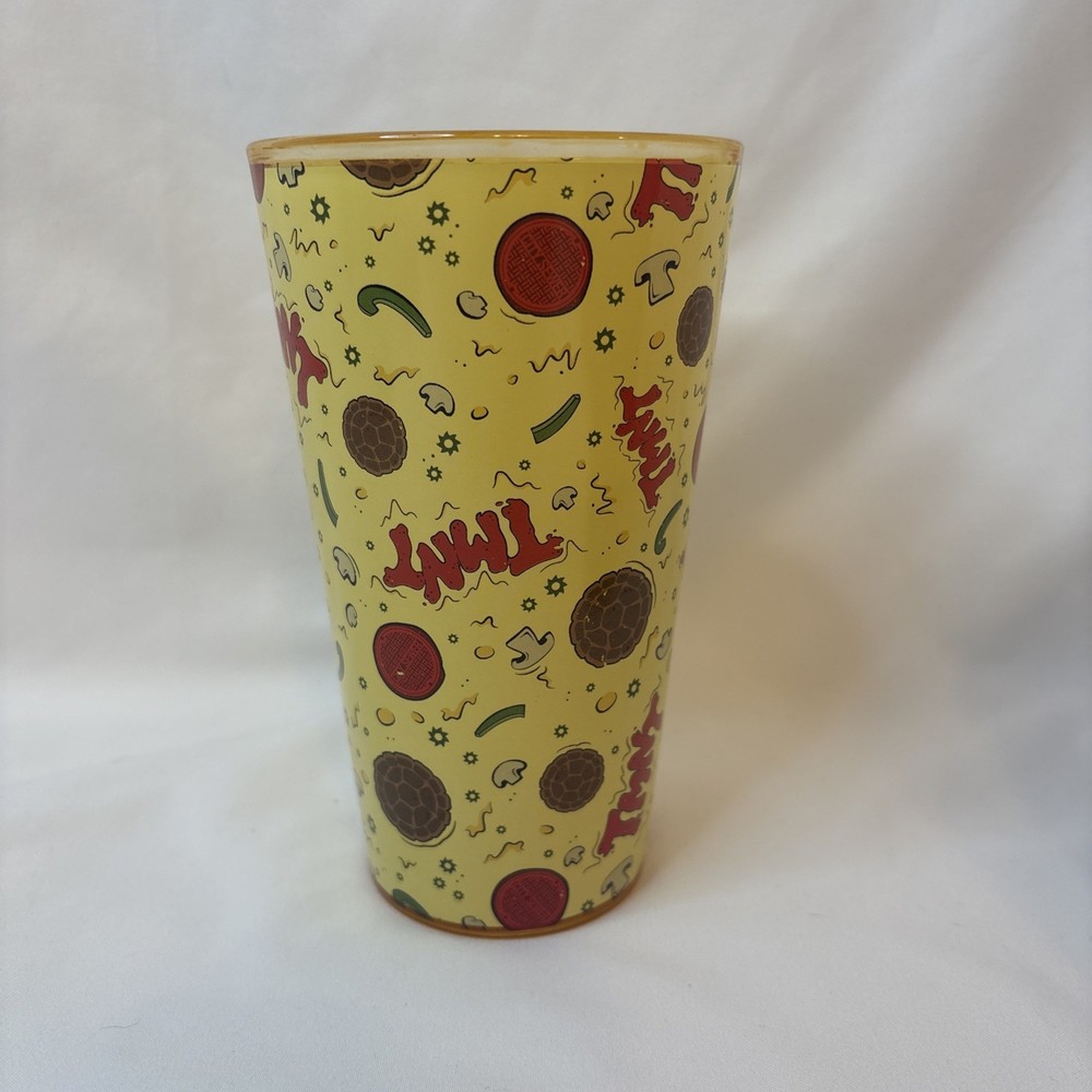 Teenage Mutant Ninja Turtles Funky TMNT 16 oz Glass Tumbler Pizza Toppings 2015