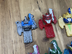 Power Rangers Dino Fury Morpher Key Lot of 6 Green Blue Gold Red