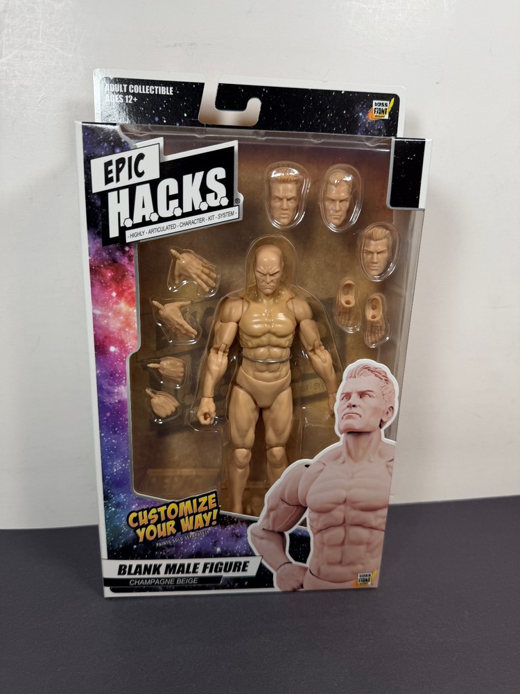 Boss Fight Studio Epic Hacks BLANK MALE CHAMPAGNE BEIGE 6″ 1/12 Action Figure