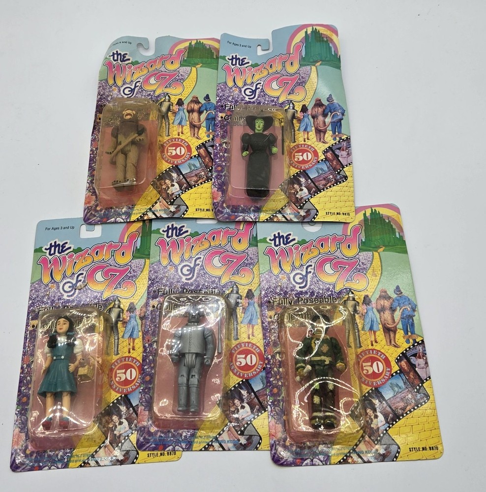 5 The Wizard of Oz 50th An. Vintage 4” Action Figure New Dorothy Witch + NEW