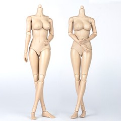 US STOCK 1/6 Female Pale/Suntan Skin Huge Bust Super Flexible Action Figure Body