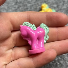 Vtg My Little Pony 1980s MLP Petite Ponies Pretty Parade Lot of 2 Pink & Yellow