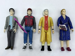 Super7 Back To The Future 2 Marty McFly Doc Biff Reaction Figures Lot Of 4