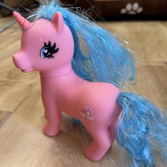 Vintage 80’s My Little Pony Fakie Mushroom Cutie Blue Hair Mushroom Mark