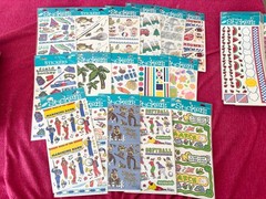 Lot of 100 vintage Frances Meyer Stickers Sheets. Factory sealed. Scrapbooking