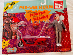 Pee-Wee Herman with Famous Scooter and Helmet Matchbox 1988 NEW in BOX!