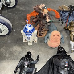 Lot Of 12 Star Wars Lucas Films Hasbro 1992-2002 Darth Vader Obi Wan R2-D2 Vint