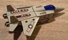 Vintage 1984 GOBOT Dynabot Motorized Military JEEP Red Charger F-15 Fighter Jet