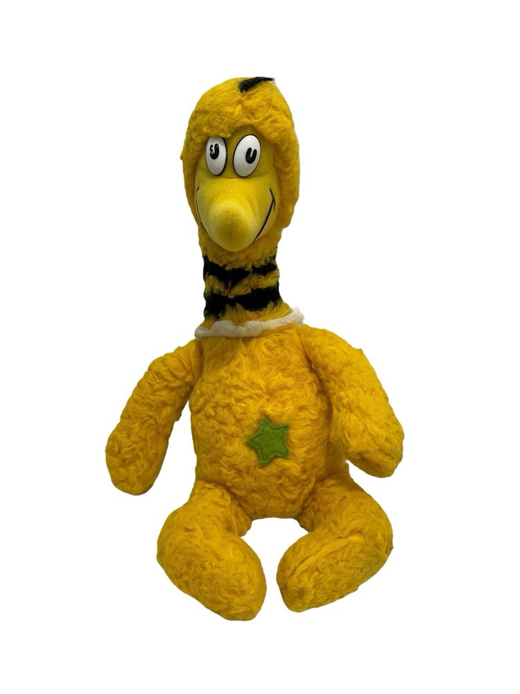 Vintage 1983 Coleco Dr Seuss Star Belly Sneetch Yellow Plush 20″ Bumblebee Bee