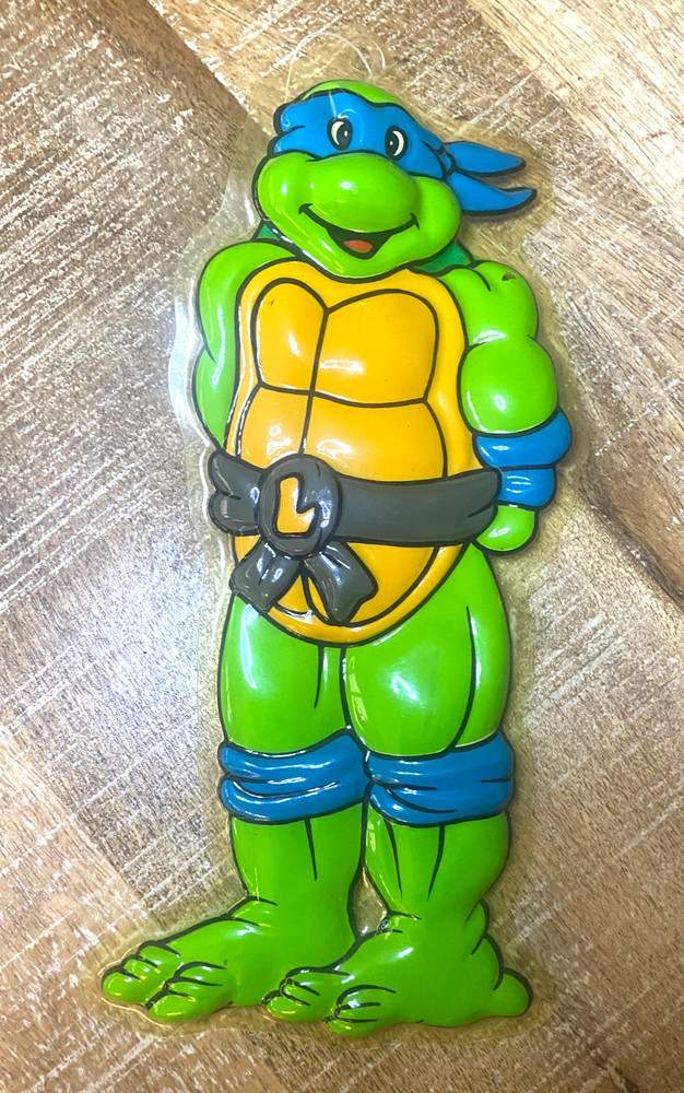 Vintage 1990 Leonardo TMNT Picture This 3D Wall Hanging Ninja Turtles 11in