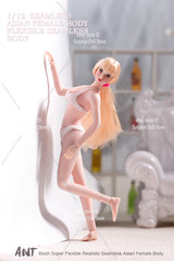 1/12 Female Seamless Body Flexible Pale Medium Bust For 6″ Action Figure Doll