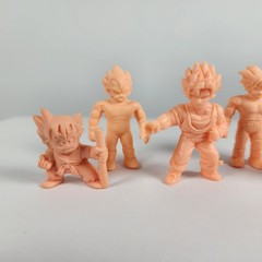 Lot of 5 Dragon Ball Z DBZ Flesh Color Japanese Keshi Mini Figures Keshigomu