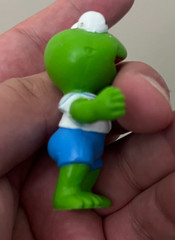 Kermit The Frog The Muppets Vintage (1986) Pvc Toy, and 2 Smurfs
