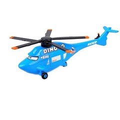 2-Car Disney Pixar Cars DiNOco Helicopter Lightning McQueen 1:55 Diecast Toy Car