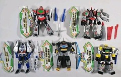 2000 TIME FORCE Power Rangers COMPLETE Megazord 5″ Figure Lot red Blue Shadow ++