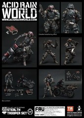 EXCLSV* Acid Rain 1/18 3.75” STEALTH TROOPER MOTORCYCLE gi joe Action Figure SET