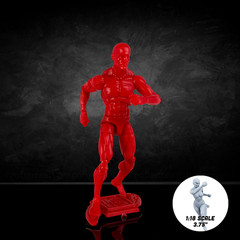 Vitruvian H.A.C.K.S. Superhero Red Blanks Male Action Figure – 1/18 Scale