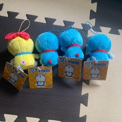 Doraemon Japanese Style Mascot Plush – Full Set of 4 Types (50th Anniversary)