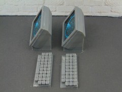 Custom 1:12 Scale Mission Control Room 4pc Radar Monitor Diorama Prop Set TYPE1