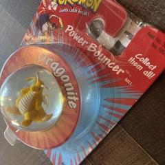 1999 Hasbro TOMY Pokemon Power Bouncer Ball Dragonite #149 Package Damage