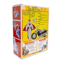 Evel Knievel Deluxe Silver High Jumper Stunt Cycle Extreme Jumps and Tricks