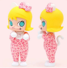 POP MART MOLLY X Hello Kitty Hello Molly Pink 2018 Limited Edition Sealed New