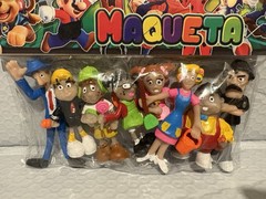 El Chavo Del 8 Figure Lot 8 Pcs 3-3.5 in Handmade Mexico Collectible La Vecindad