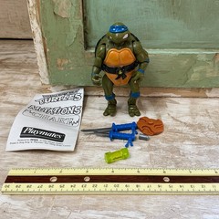 1992 TMNT Mutatin’ Leonardo Figure w/ Chart Pizza Ooze Katanas READ