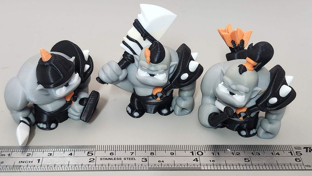 SuperPrints – Orcs- 4 Color – 45mm x 32mm x 36mm